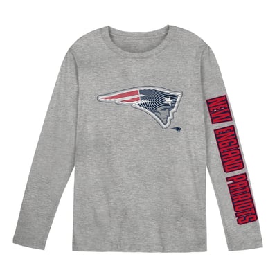New England Patriots Outerstuff Preschool Air Raid Long Sleeve T-Shirt - Gray