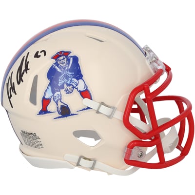 Rob Gronkowski New England Patriots Autographed Fanatics Authentic Riddell Retro Speed Mini Helmet