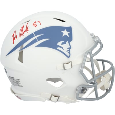 Rob Gronkowski New England Patriots Autographed Fanatics Authentic Riddell Rivalry Speed Authentic Helmet  