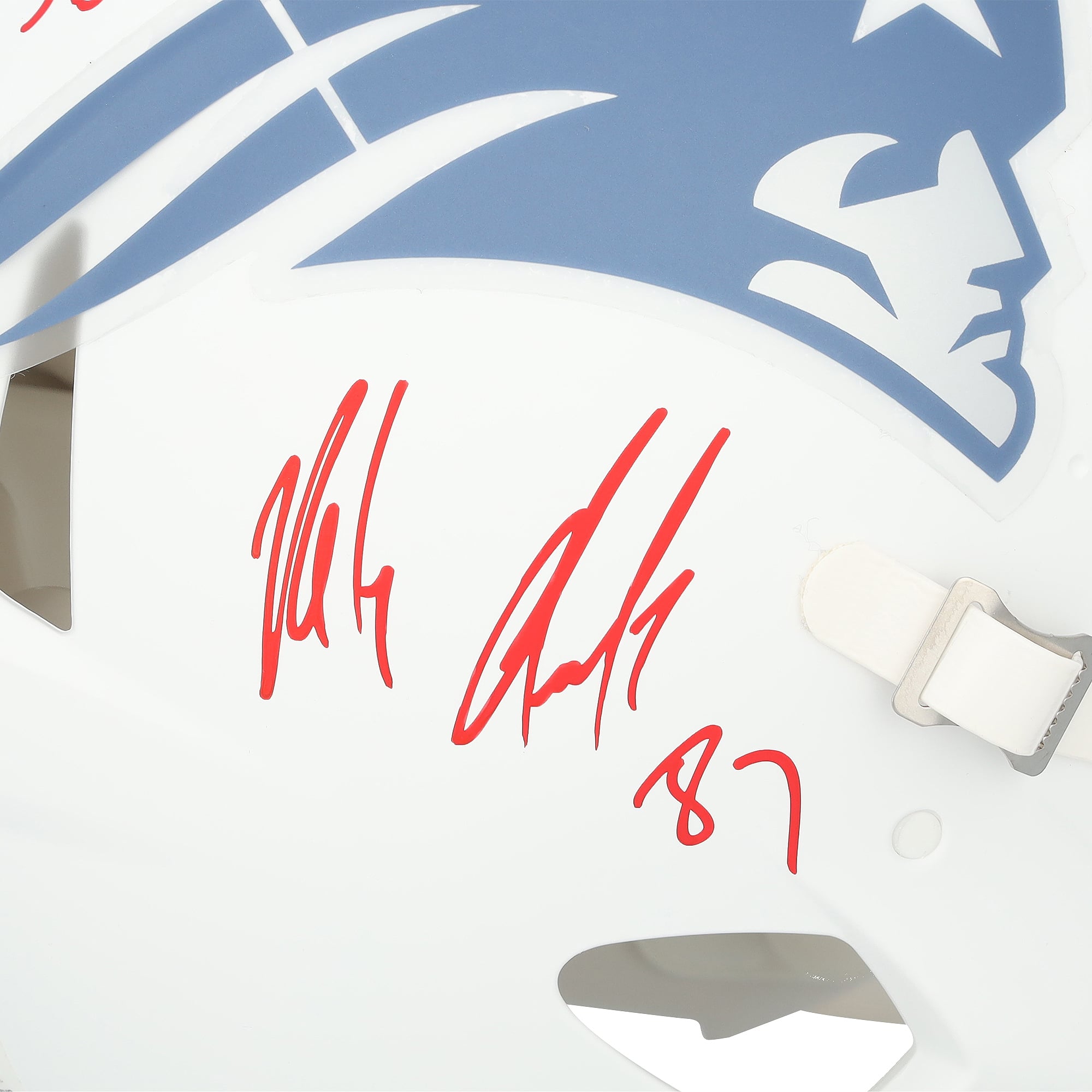 Rob Gronkowski New England Patriots Autographed Riddell Rivalry Speed Authentic Helmet with "3x SB Champ!" Inscription