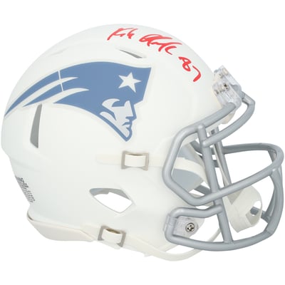 Rob Gronkowski New England Patriots Autographed Fanatics Authentic Riddell Rivalry Speed Mini Helmet
