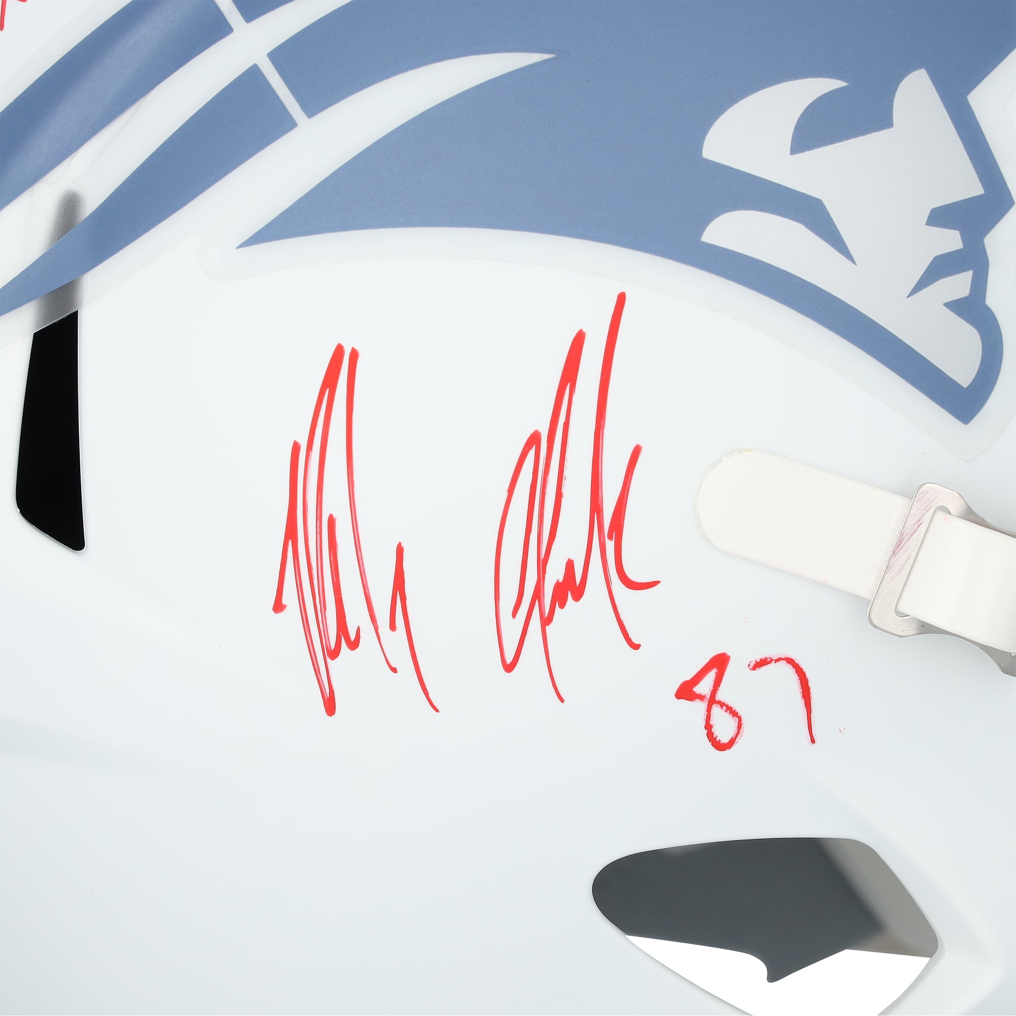 Rob Gronkowski New England Patriots Autographed Riddell Rivalry Speed Replica Helmet with "3x SB Champ!" Inscription