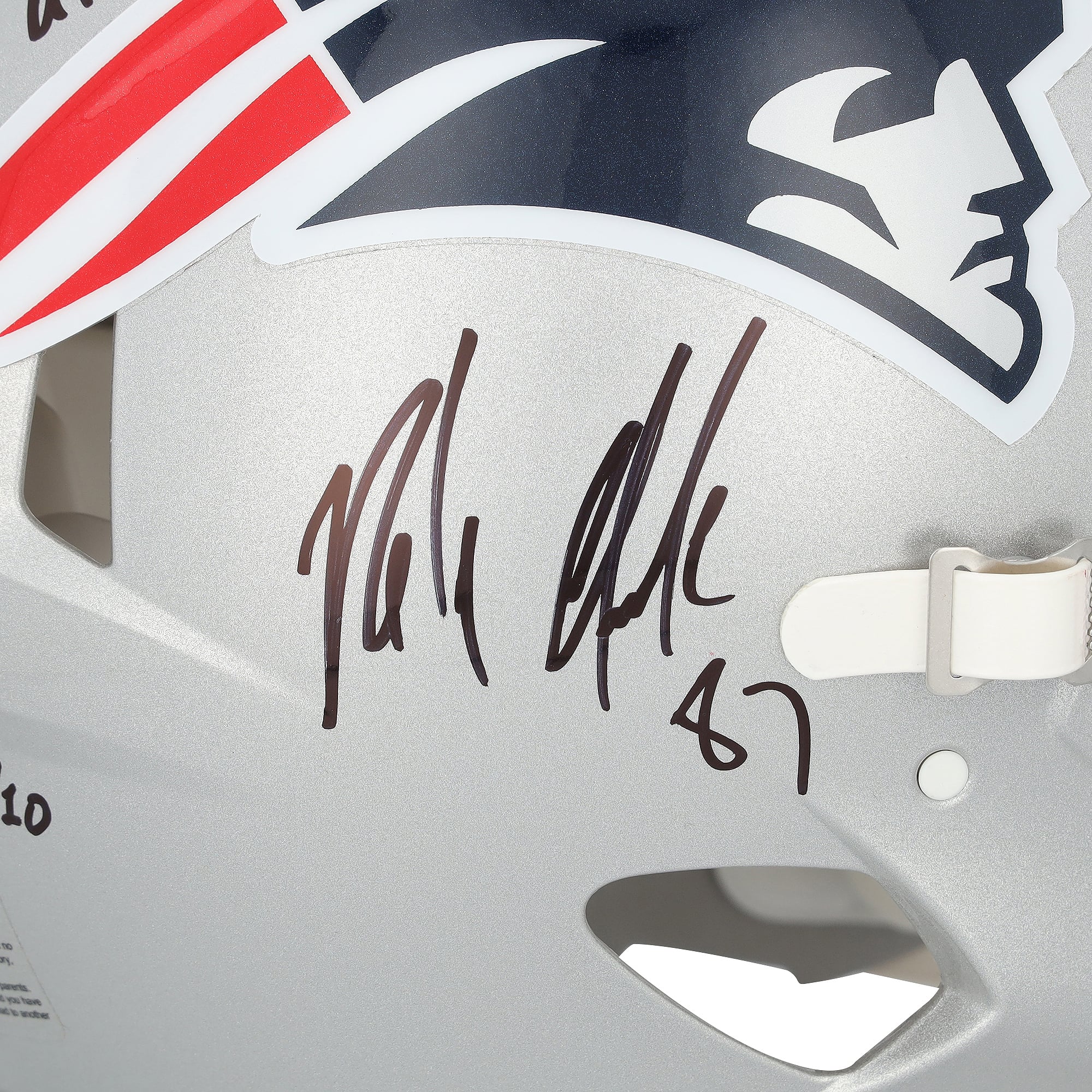 Rob Gronkowski New England Patriots Autographed Riddell Speed Authentic Helmet with "Patriot's all time TD leader - 80" Inscription - Limited Edition of 10