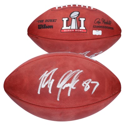 Rob Gronkowski New England Patriots Fanatics Authentic Autographed Wilson Super Bowl LI Pro Football