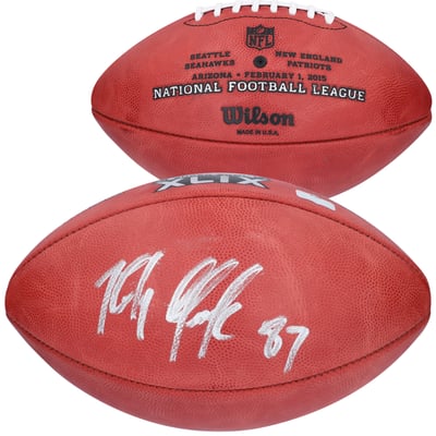 Rob Gronkowski New England Patriots Fanatics Authentic Autographed Wilson Super Bowl XLIX Pro Football