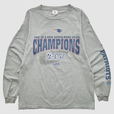 Super Bowl XXXIX NFL 2005 Long Sleeve T-shirt - Heather Gray - S by Fanatics Real Vintage