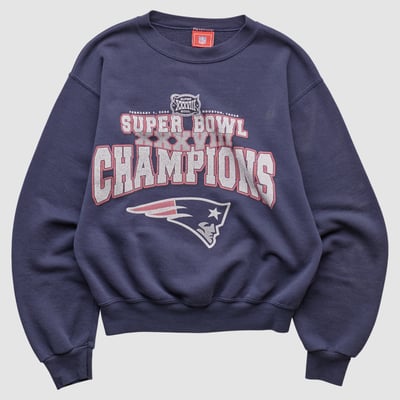 Super Bowl XXXVII NFL 2004 Pullover Sweatshirt - Navy - XXS by Fanatics Real Vintage