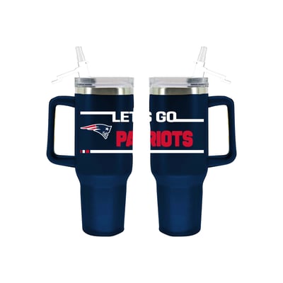 New England Patriots The Memory Company 40oz. Stainless Steel Team Color Tumbler with Flip Straw