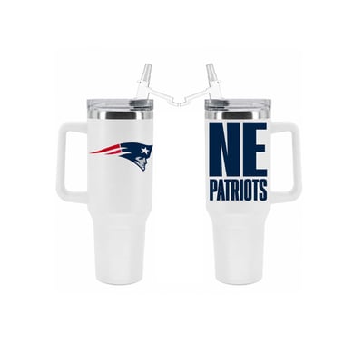 New England Patriots The Memory Company 40oz. Stainless Steel Tumbler with Flip Straw