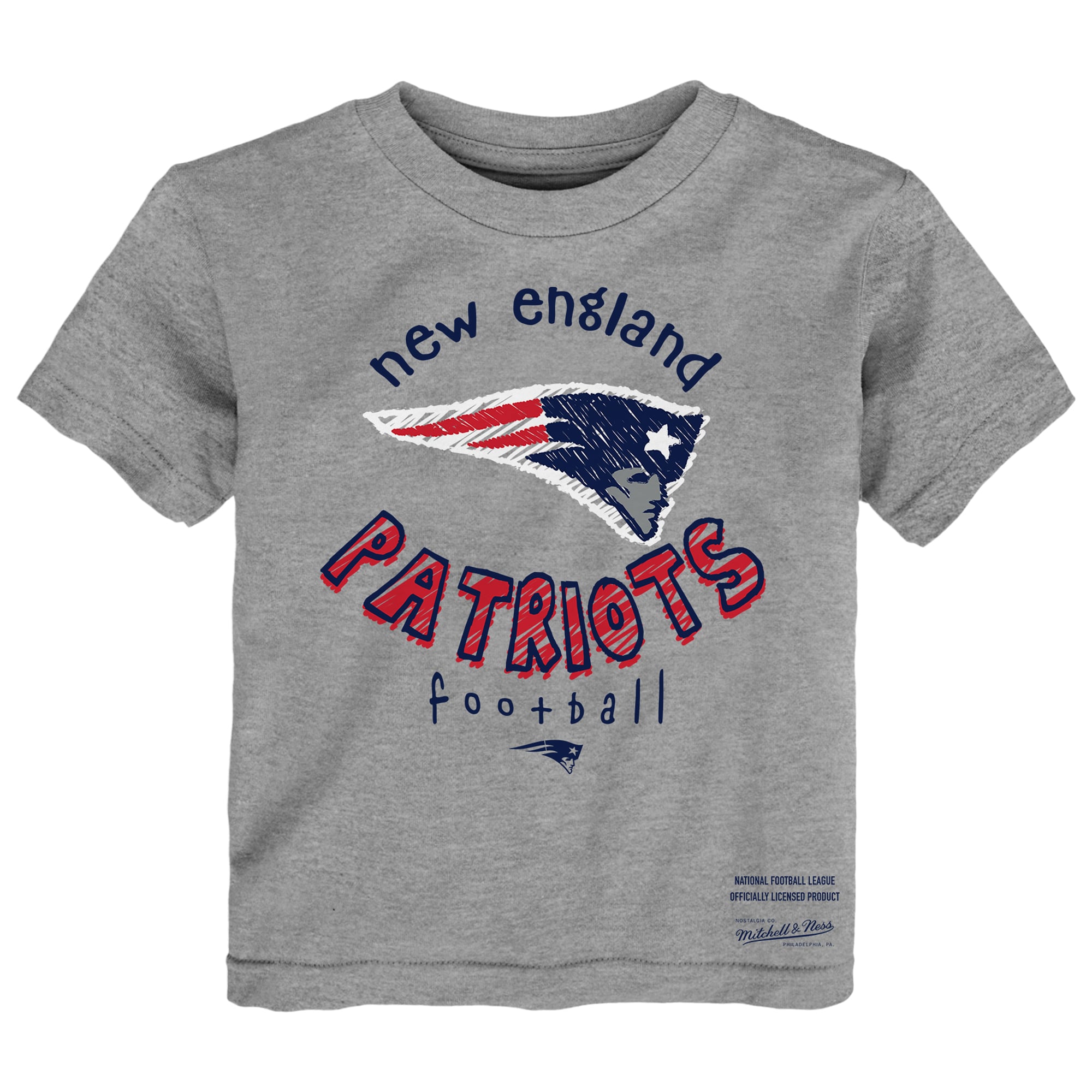 Toddler Mitchell & Ness  Navy/Gray New England Patriots Two-Pack Sketched Up T-Shirt Set
