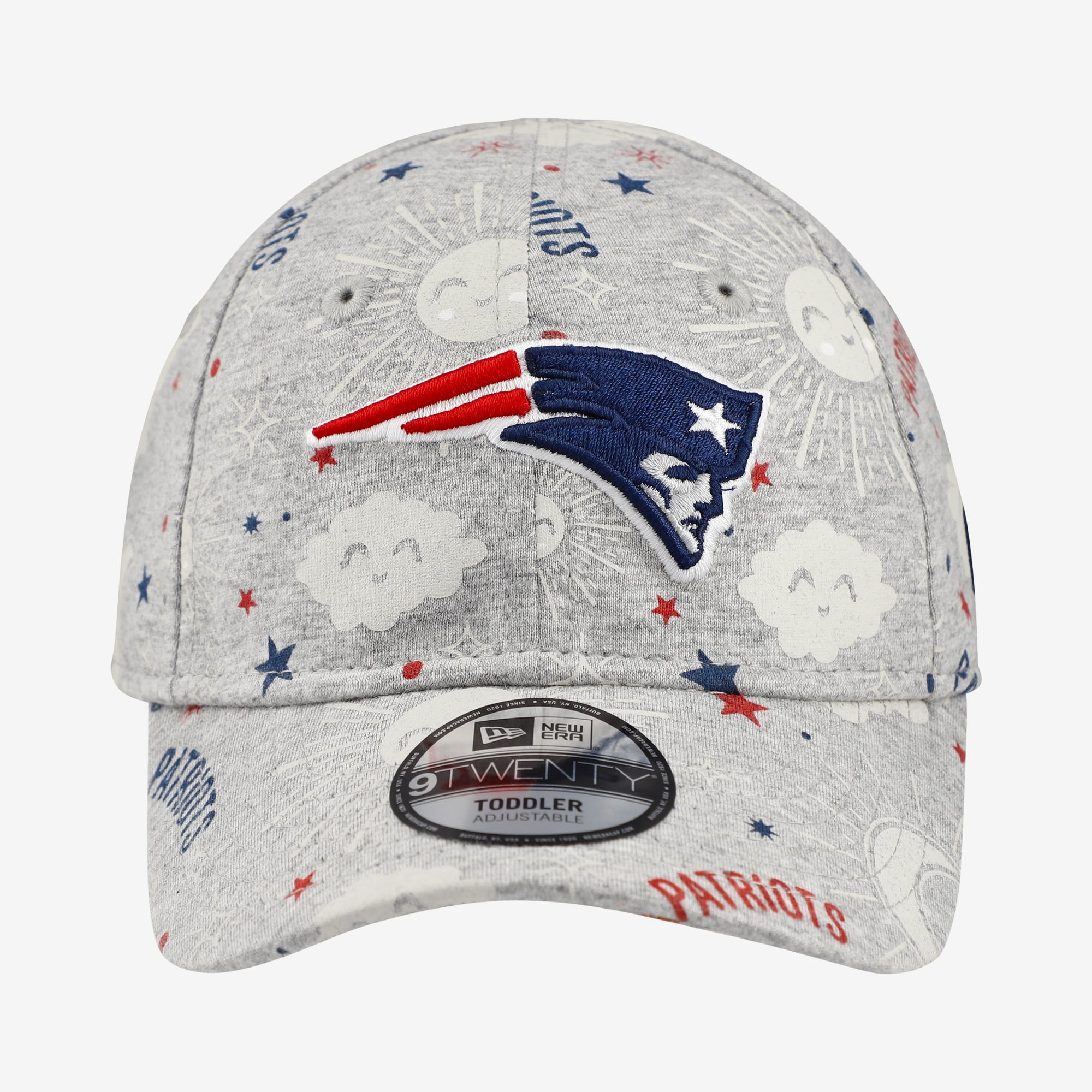 Toddler New Era Heather Gray New England Patriots Sky 9TWENTY Adjustable Hat