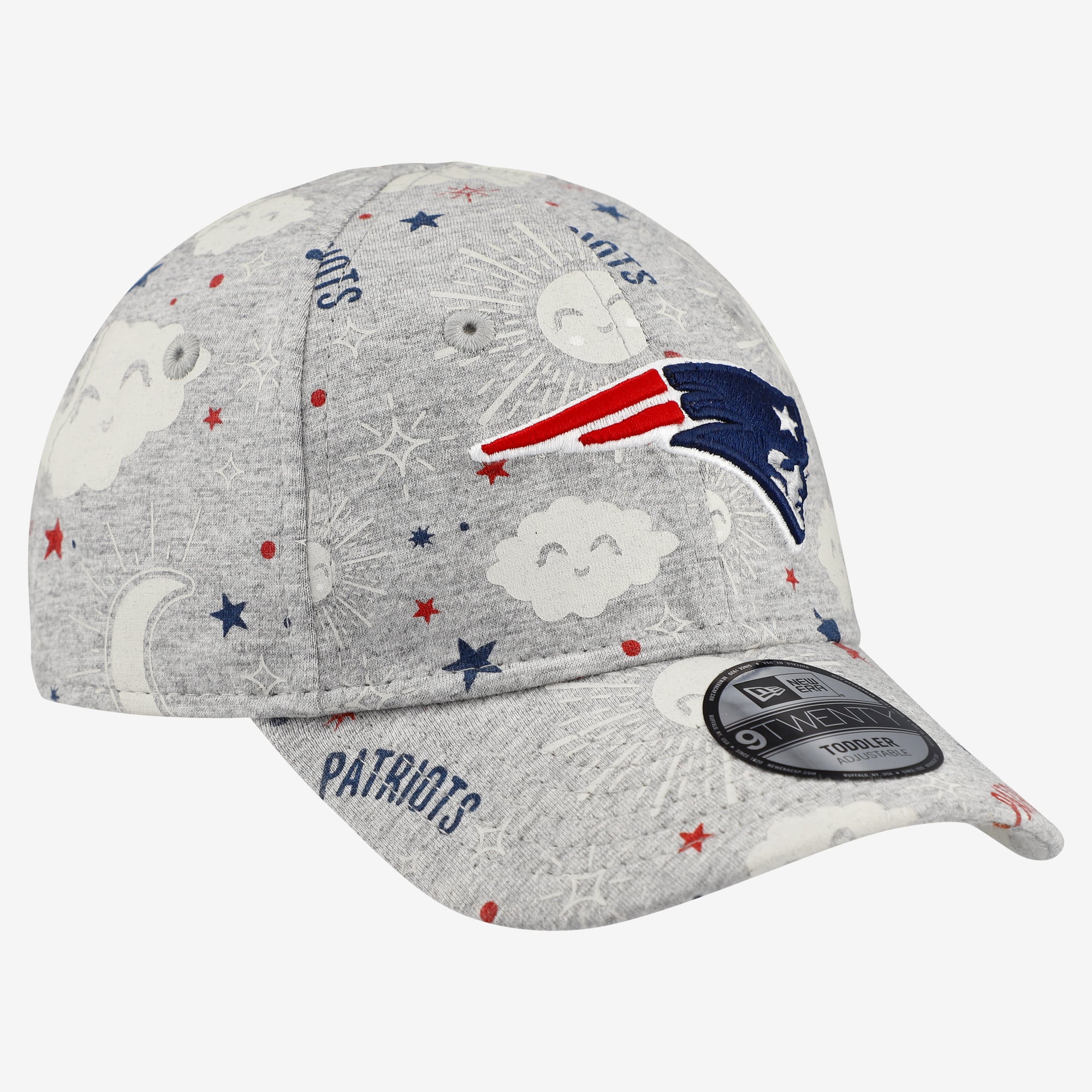 Toddler New Era Heather Gray New England Patriots Sky 9TWENTY Adjustable Hat
