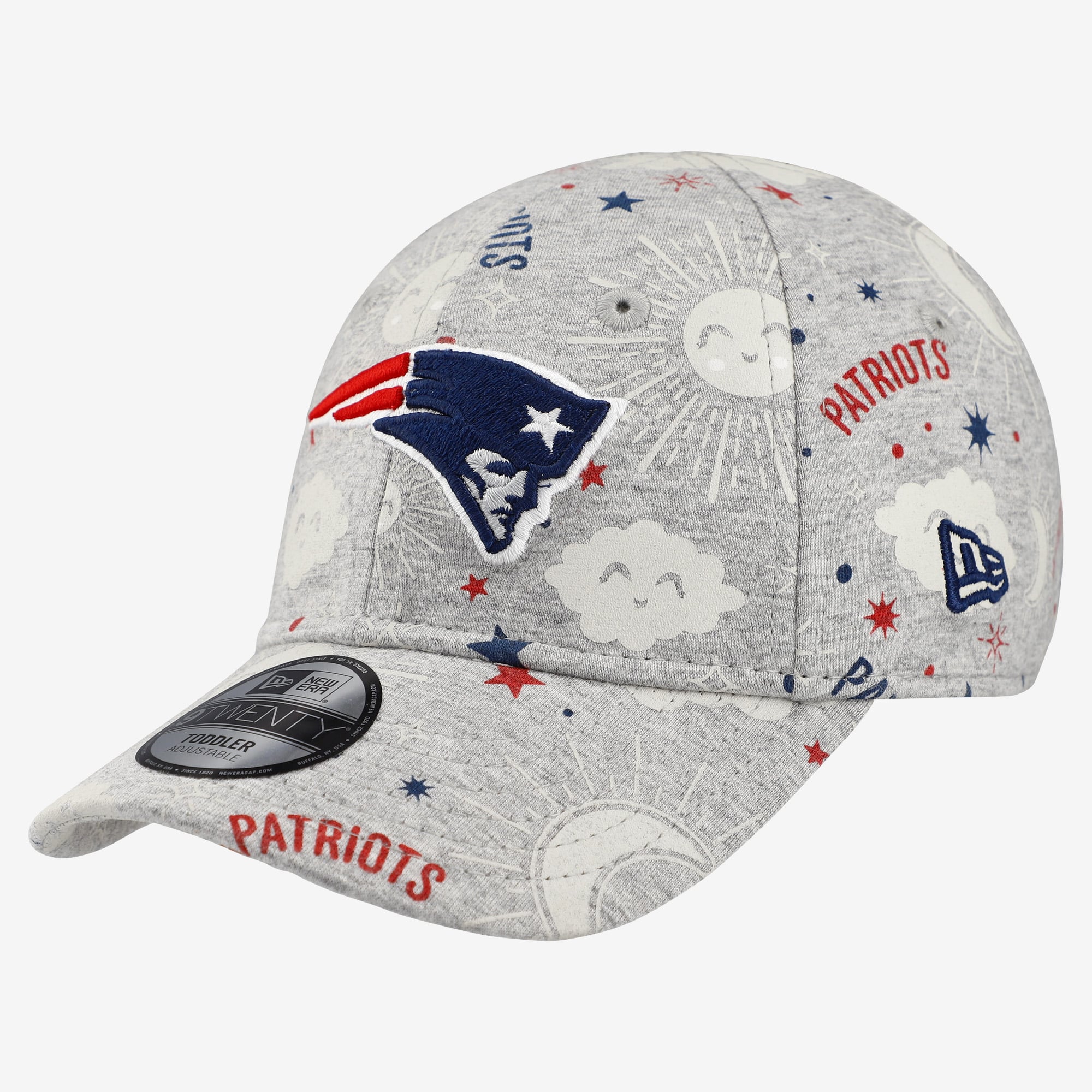 Toddler New Era Heather Gray New England Patriots Sky 9TWENTY Adjustable Hat