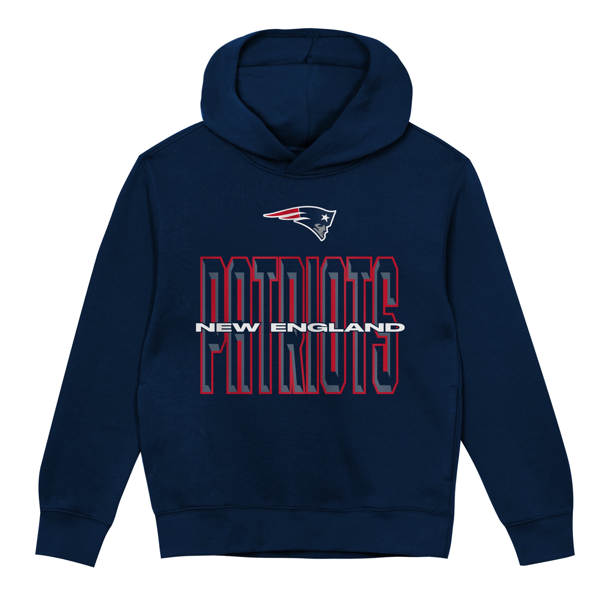 Sweat à capuche polaire bleu marine Outerstuff pour tout-petit, motif général des New England Patriots.