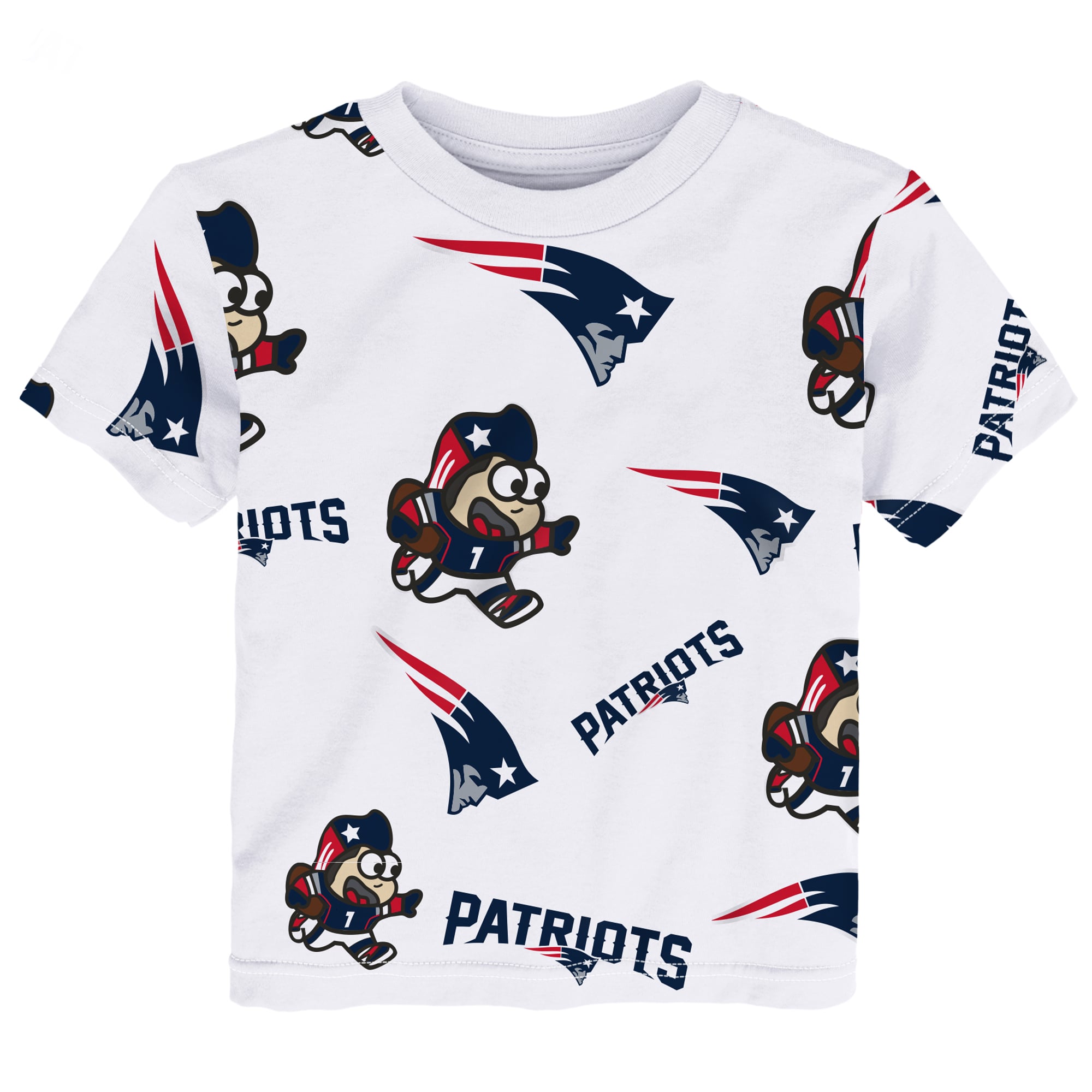 Toddler Outerstuff White New England Patriots Mascot Play T-Shirt