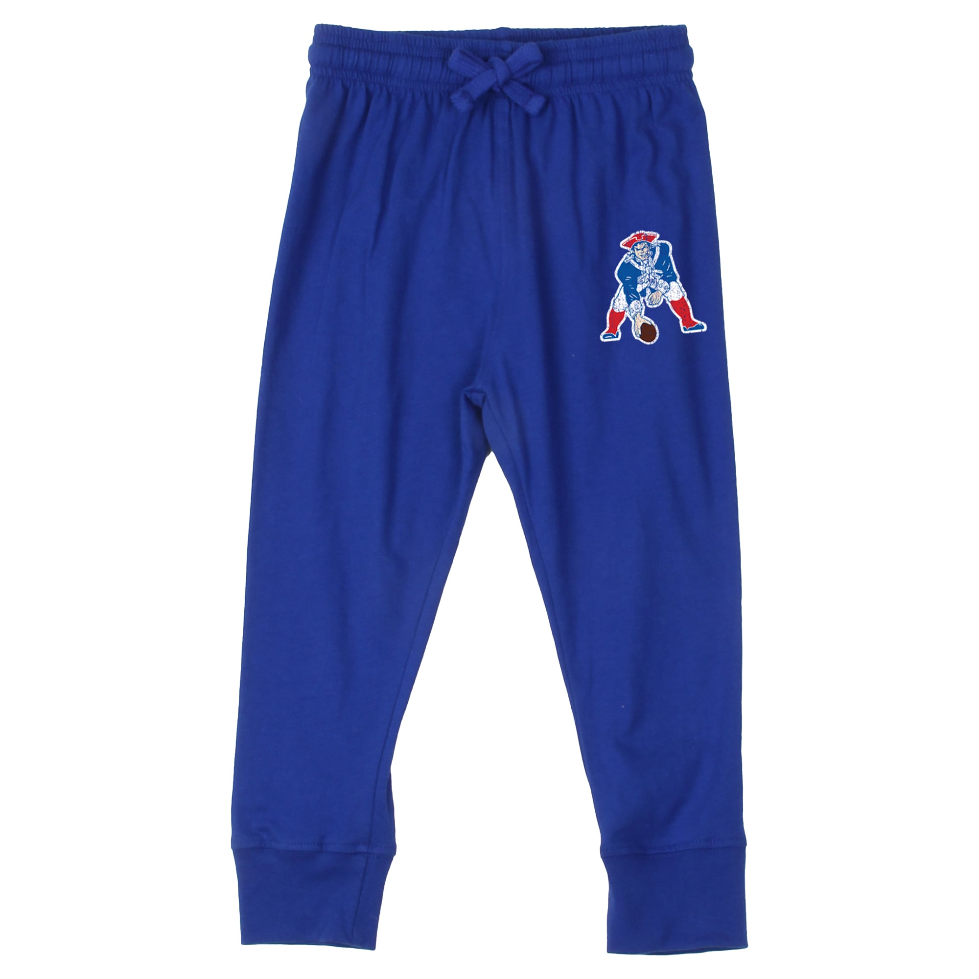 Toddler Wes & Willy Heather Gray/Royal New England Patriots Henley Hoodie Sweatpants Set