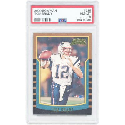 Tom Brady New England Patriots 2000 Bowman #236 PSA Authenticated 8 Rookie Card