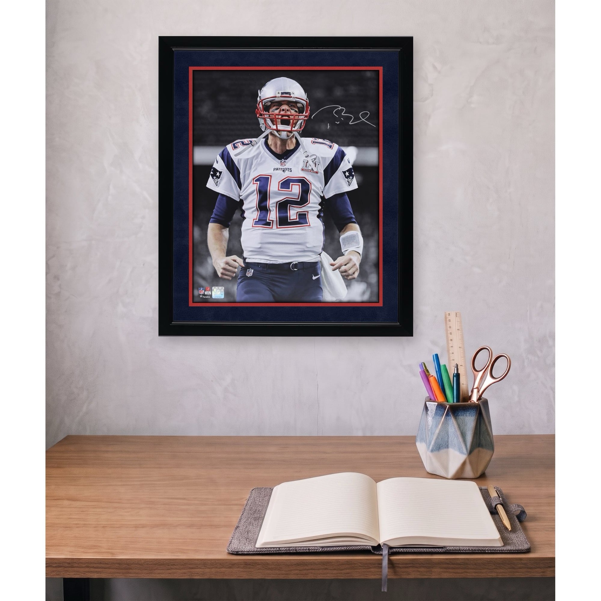 Photo dédicacée de Tom Brady (New England Patriots) - Super Bowl LI (Scream) - 40 x 50 cm