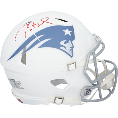Tom Brady New England Patriots Autographed Fanatics Authentic Riddell Rivalry Speed Authentic Helmet  