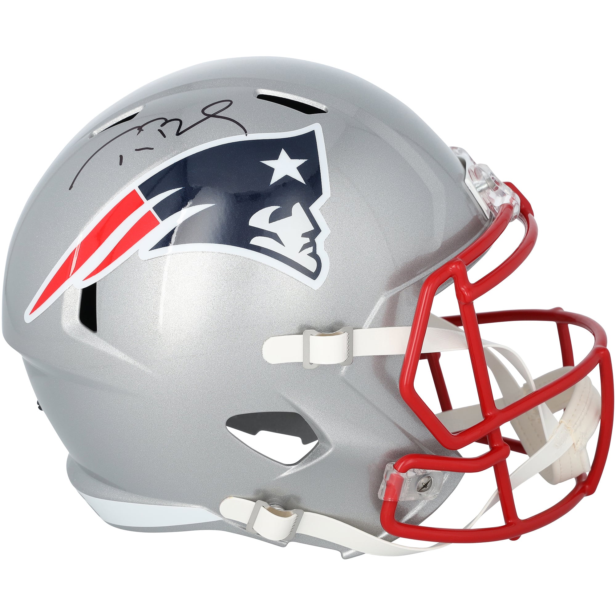 Casque réplique Riddell Speed ​​autographié par Tom Brady des New England Patriots