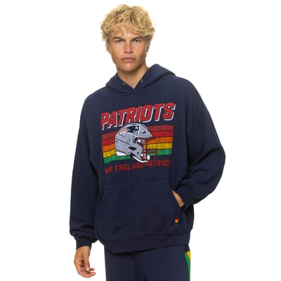 New England Patriots Aviator Nation Unisex Relaxed Tri-Blend Hoodie - Navy
