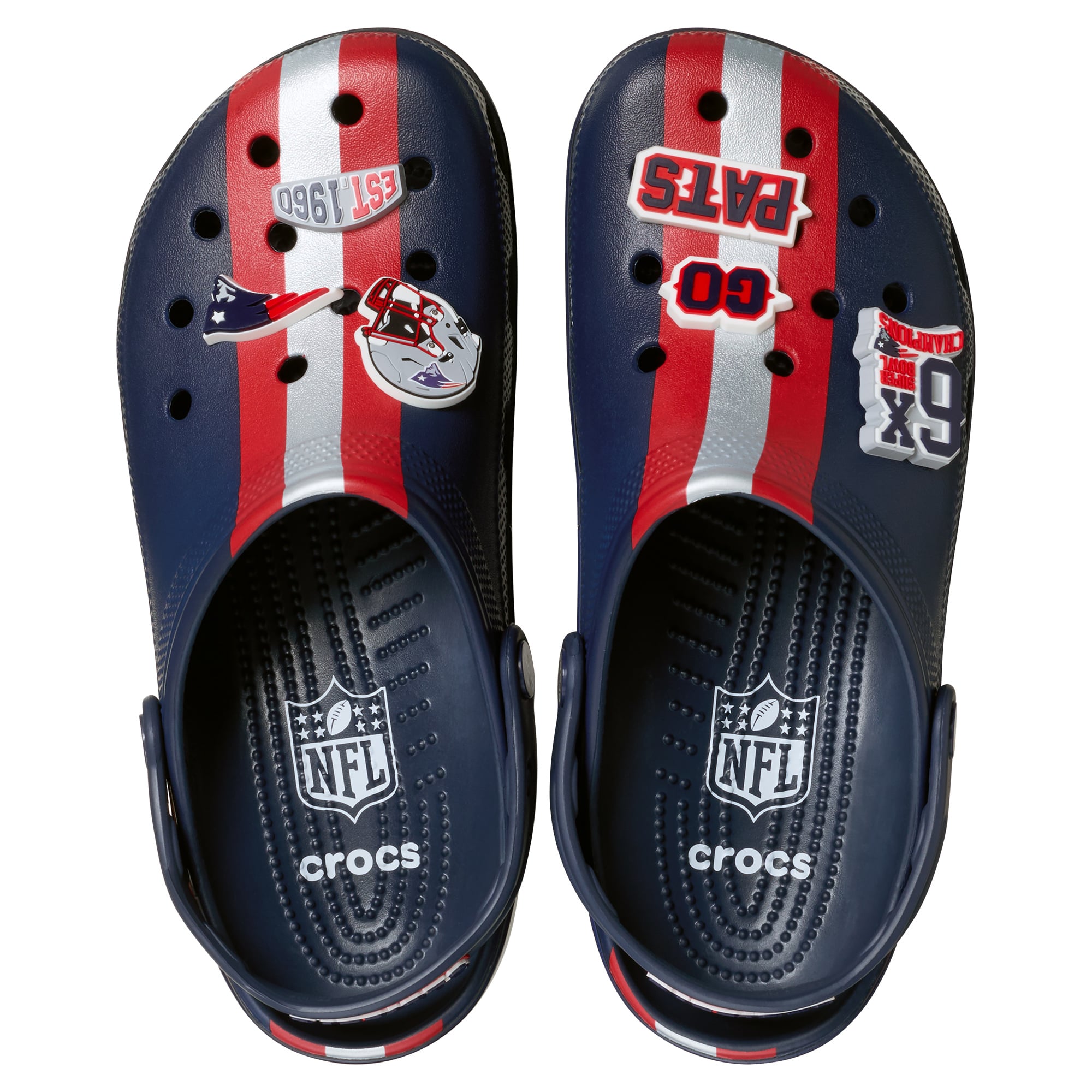 Sabots Crocs classiques unisexes New England Patriots
