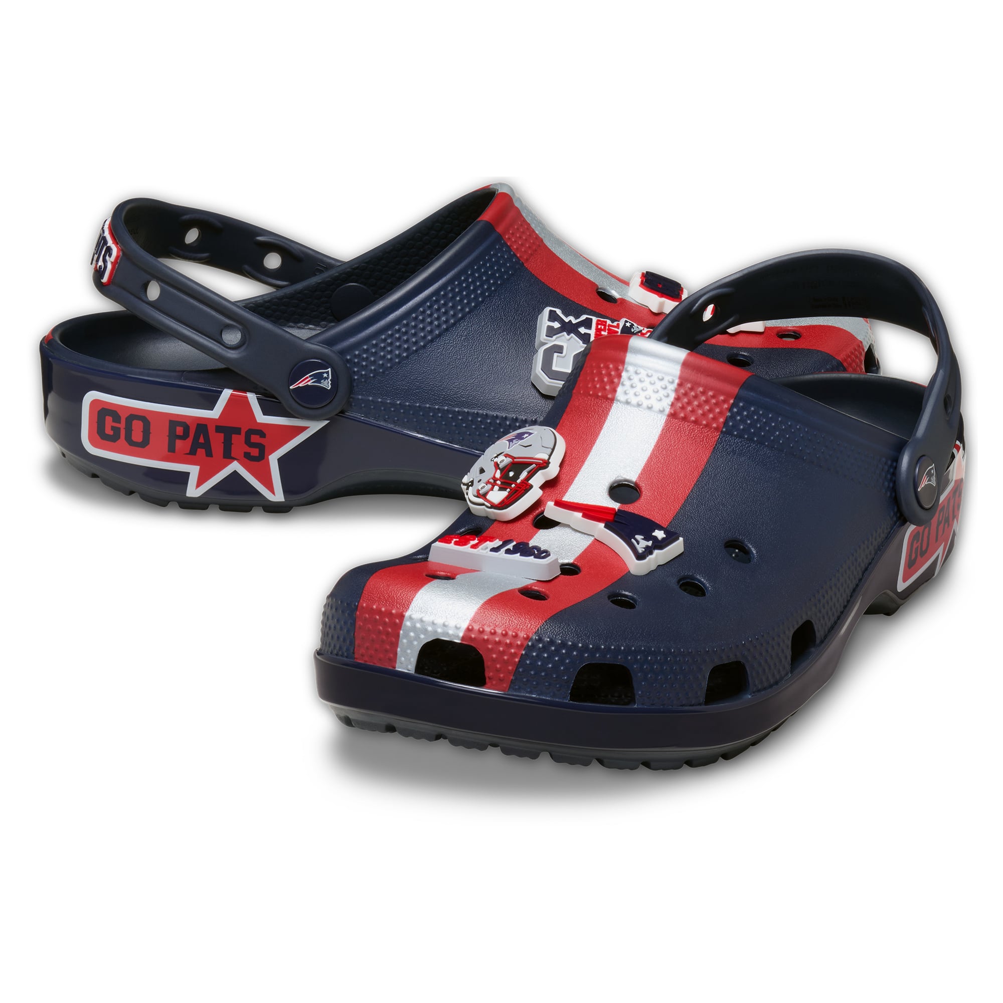 Sabots Crocs classiques unisexes New England Patriots