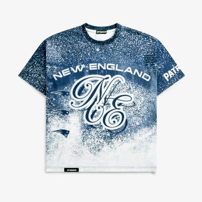 New England Patriots Off Season Unisex Jumbo Print Graphic T-Shirt - Navy