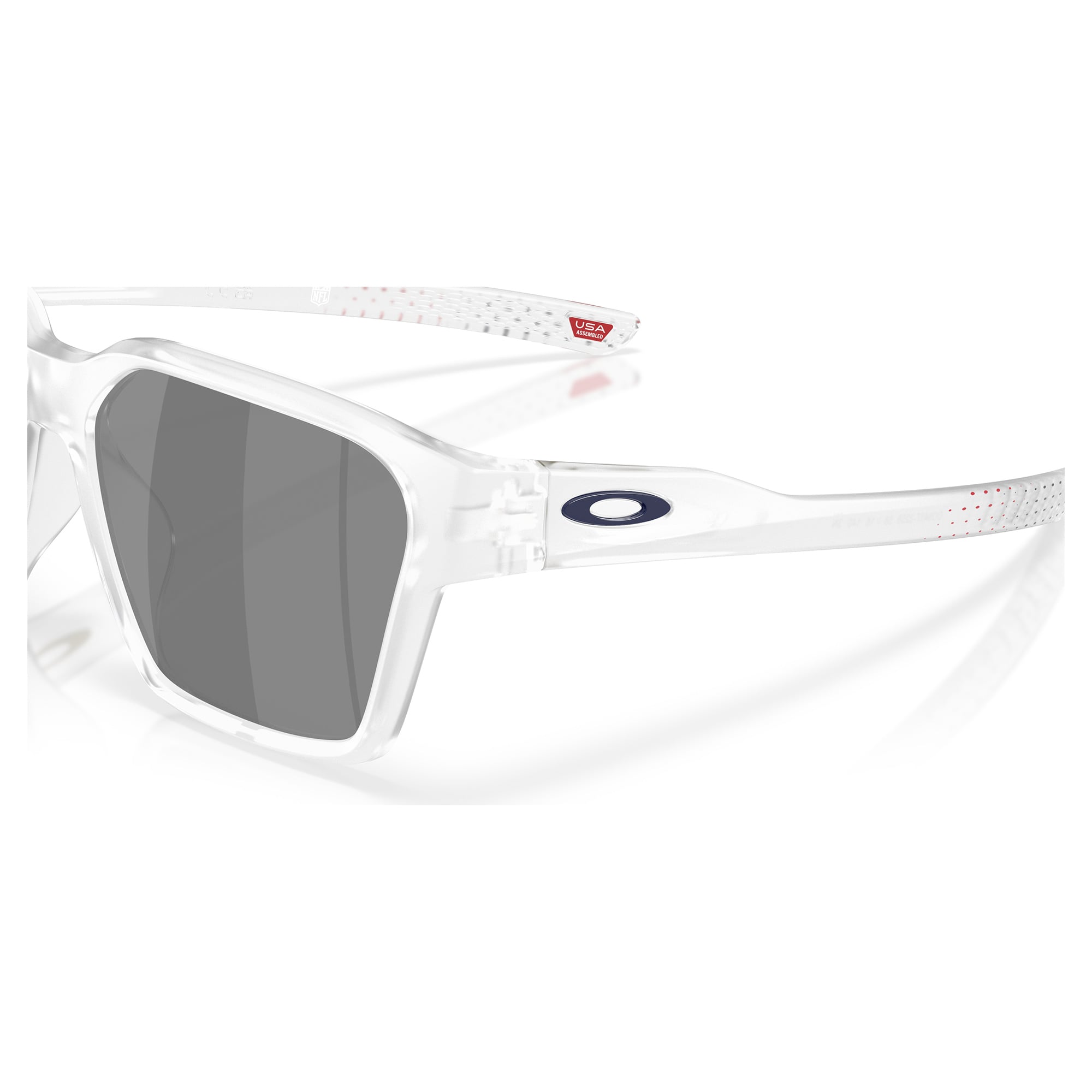 Lunettes de soleil unisexes Oakley New England Patriots Briza Matte Clear avec verres polarisés noirs Prizm