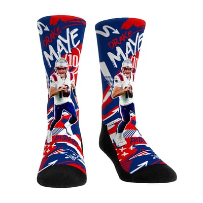 Drake Maye New England Patriots Rock Em Unisex Playmaker Crew Socks