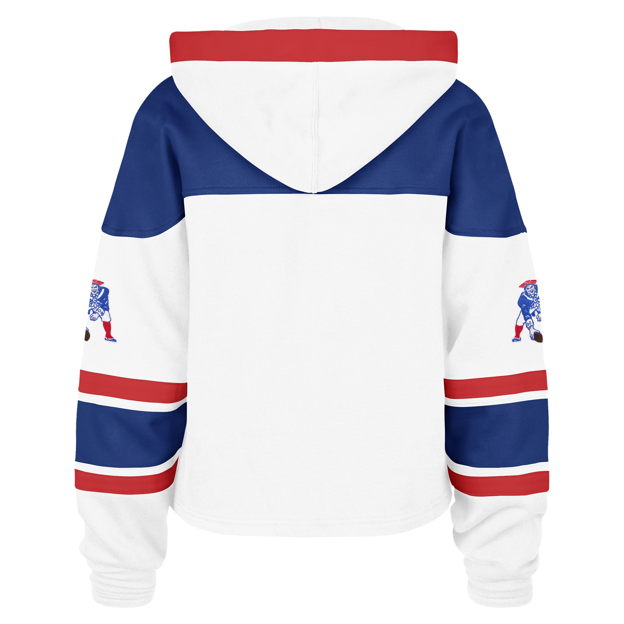Sweat à capuche lacets Superior Lacer blanc '47 New England Patriots pour femme