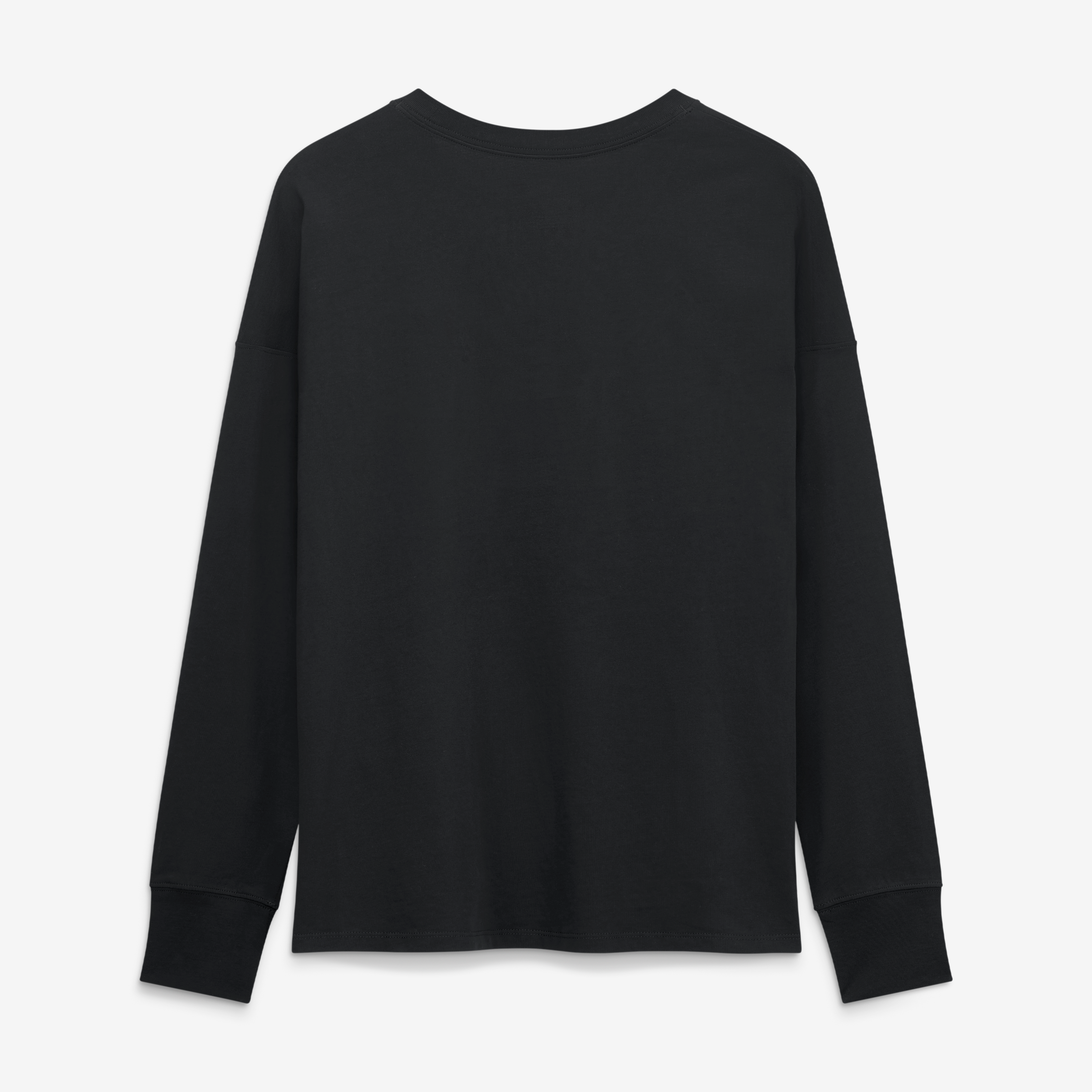T-shirt à manches longues noir pour femmes avec mascotte métallique des New England Patriots