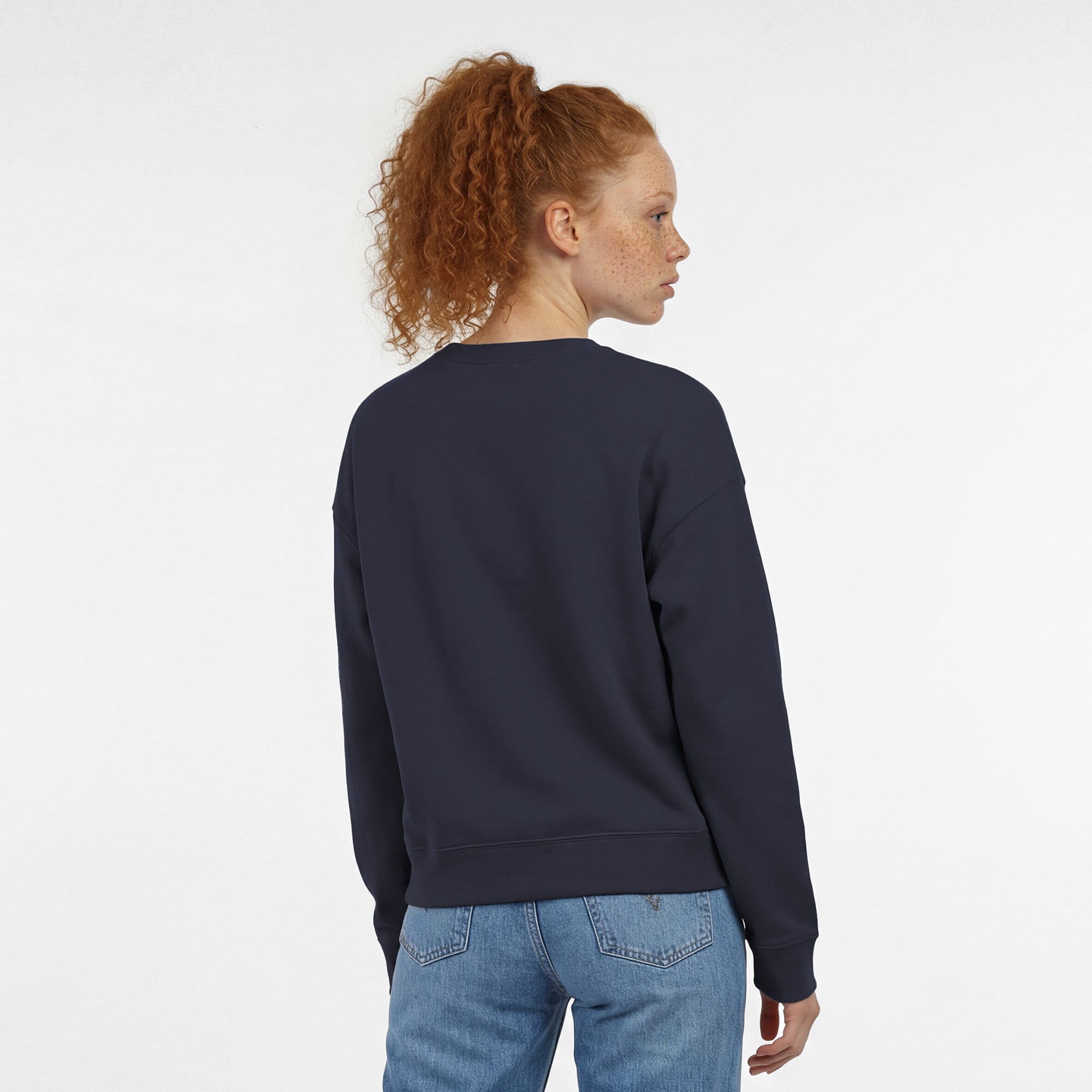 Women's Champion Royal New England Patriots Heart & Soul Powerblend Sweatshirt