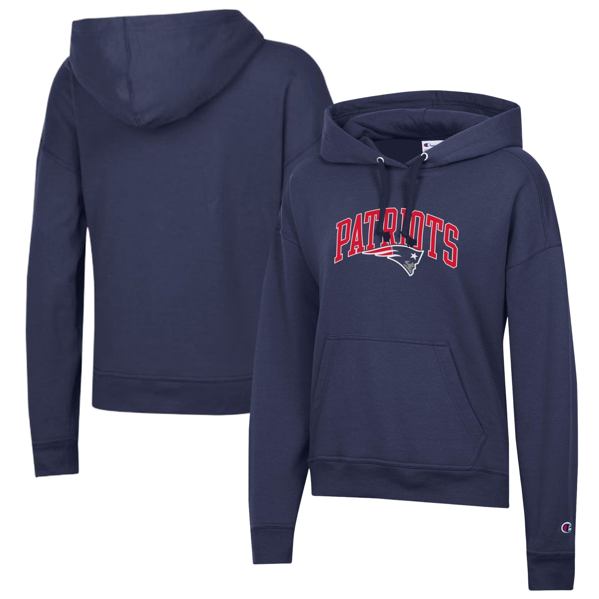 Women's Champion Red New England Patriots Powerblend Hoodie