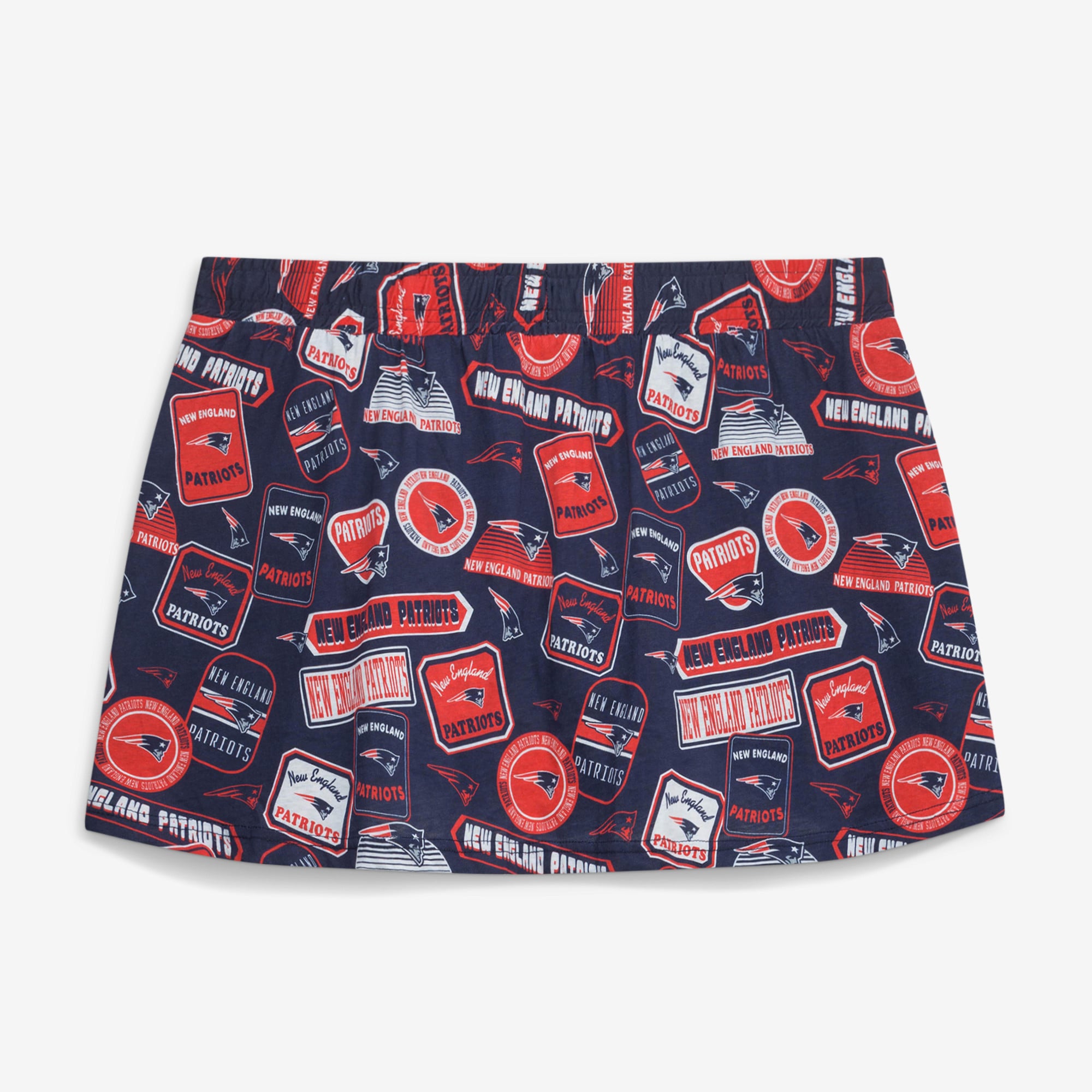 Jupe-short de nuit imprimée Grady, motif intégral, bleu marine, New England Patriots, grande taille, pour femme, Concepts Sport