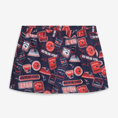 New England Patriots Concepts Sport Women's Plus Size Grady Allover Print Sleep Skort - Navy