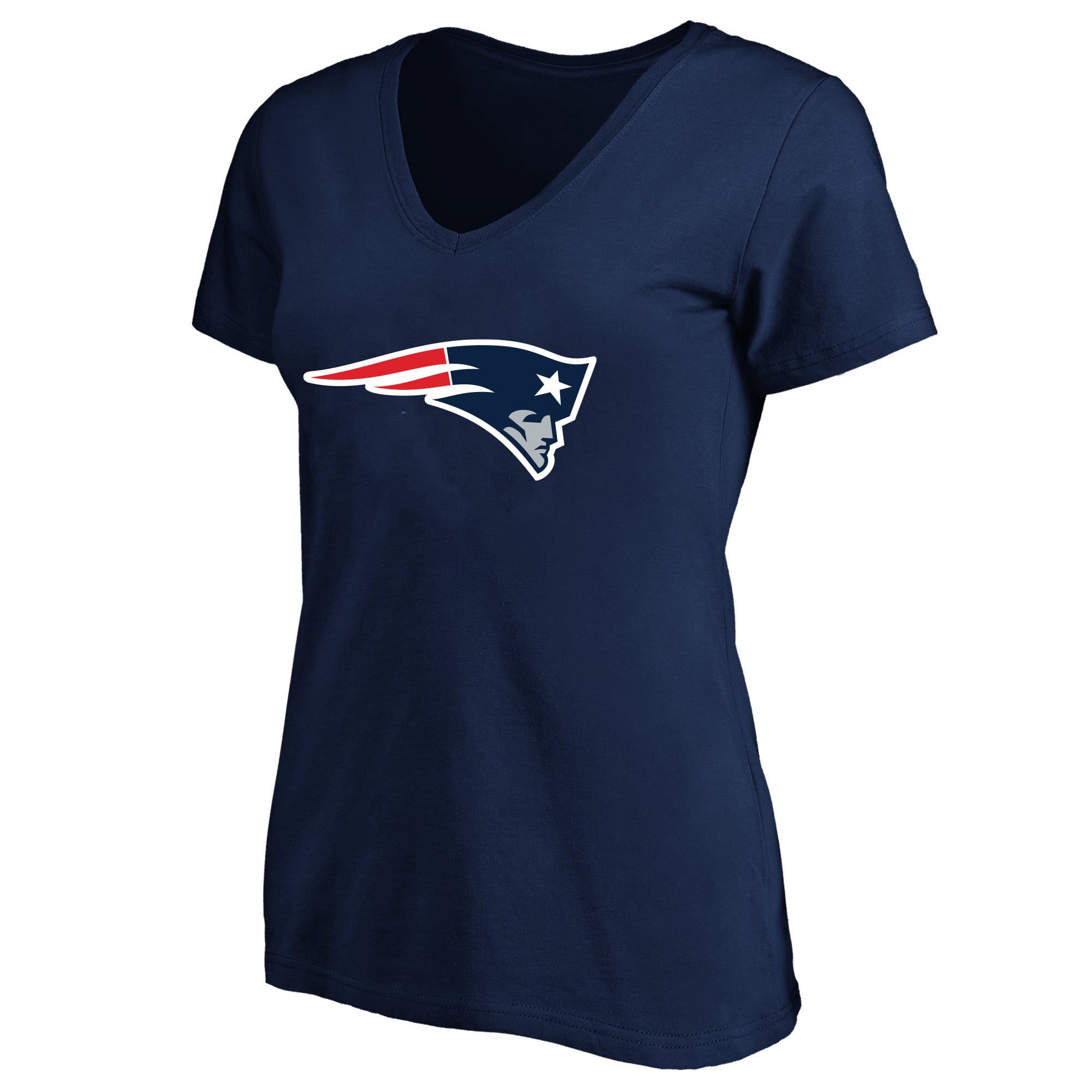 Women's Fanatics A.J. Brown Navy New England Patriots Plus Name & Number V-Neck T-Shirt