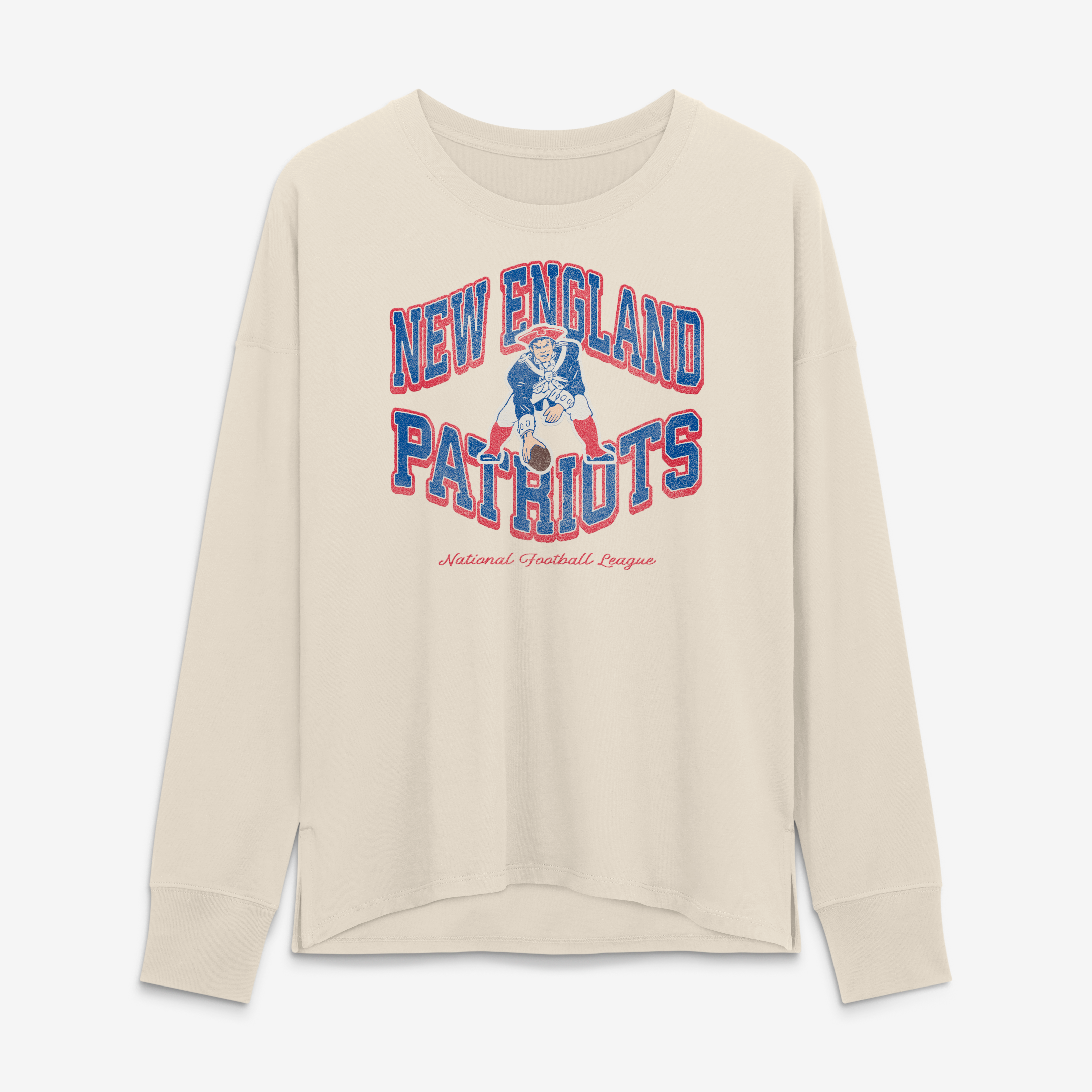 Women's Fanatics Cream New England Patriots Heritage Legacy Long Sleeve T-Shirt