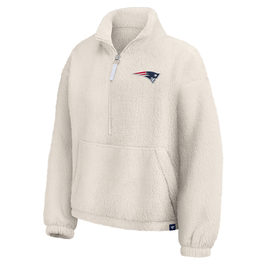 New England Patriots Fanatics Women's Oversized Breakout Sherpa Half ...