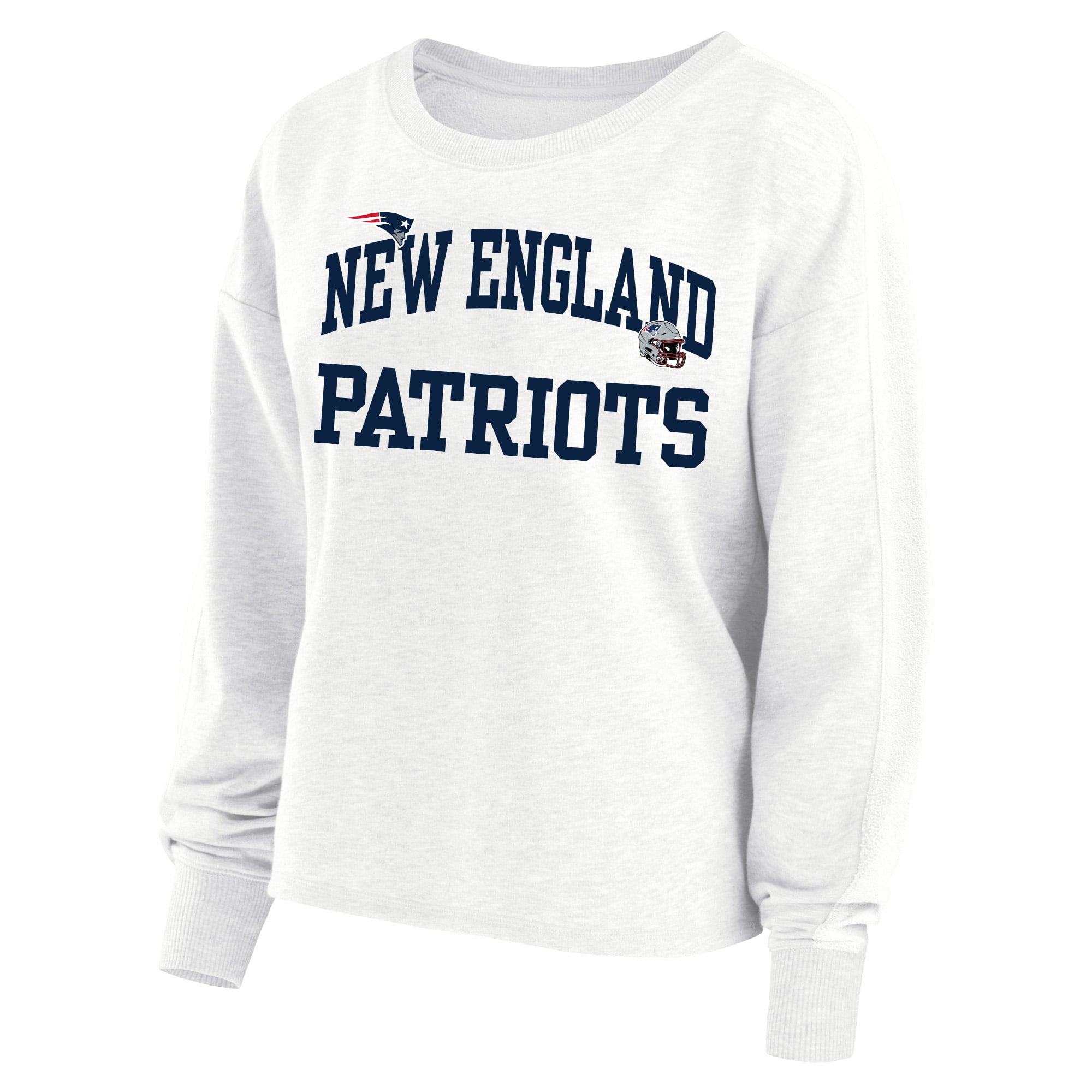 Women's Fanatics Drake Maye White New England Patriots Plus Oversized Name & Number Sweatshirt