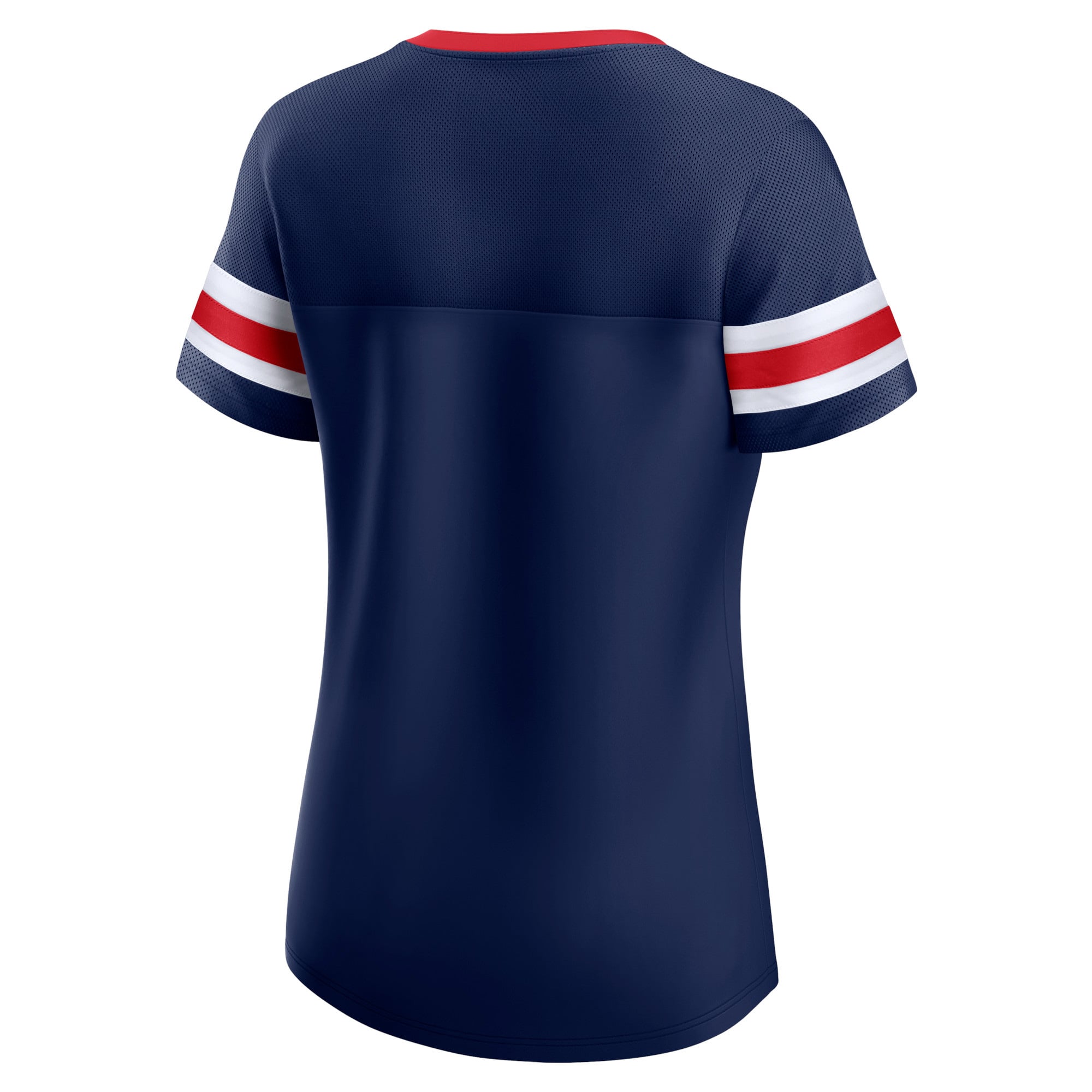 T-shirt à lacets Fanatics bleu marine pour femmes, New England Patriots, modèle original.