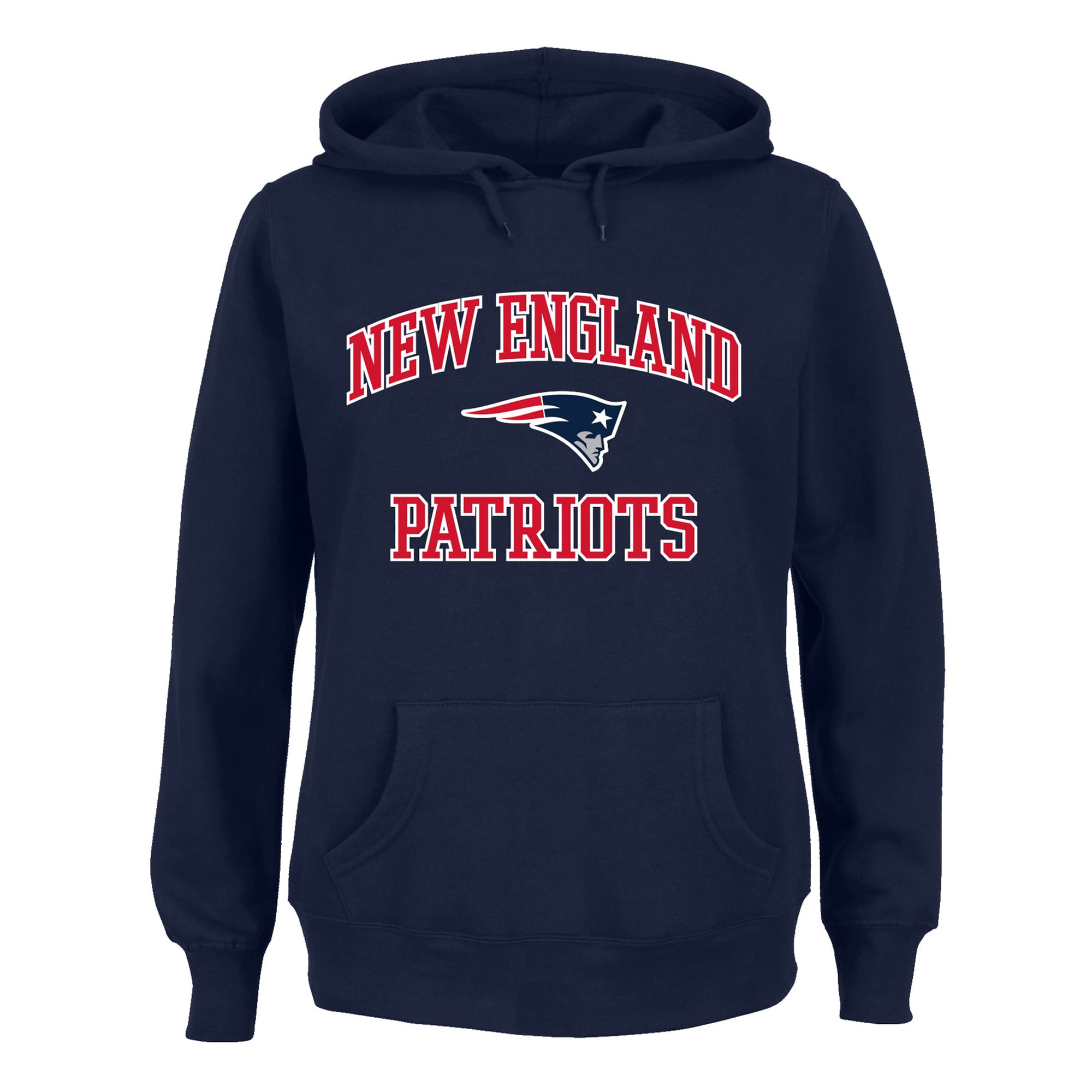 Sweat à capuche Fanatics bleu marine New England Patriots grande taille Heart & Soul pour femme