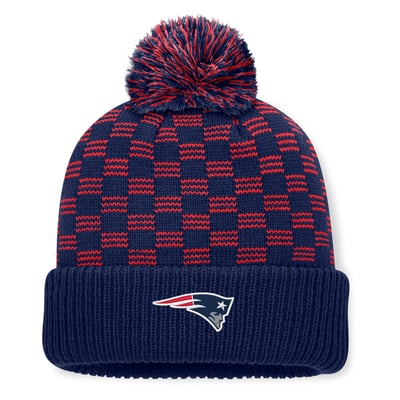  New England Patriots Fanatics Women's Relic Cuffed Knit Hat with Pom - Navy