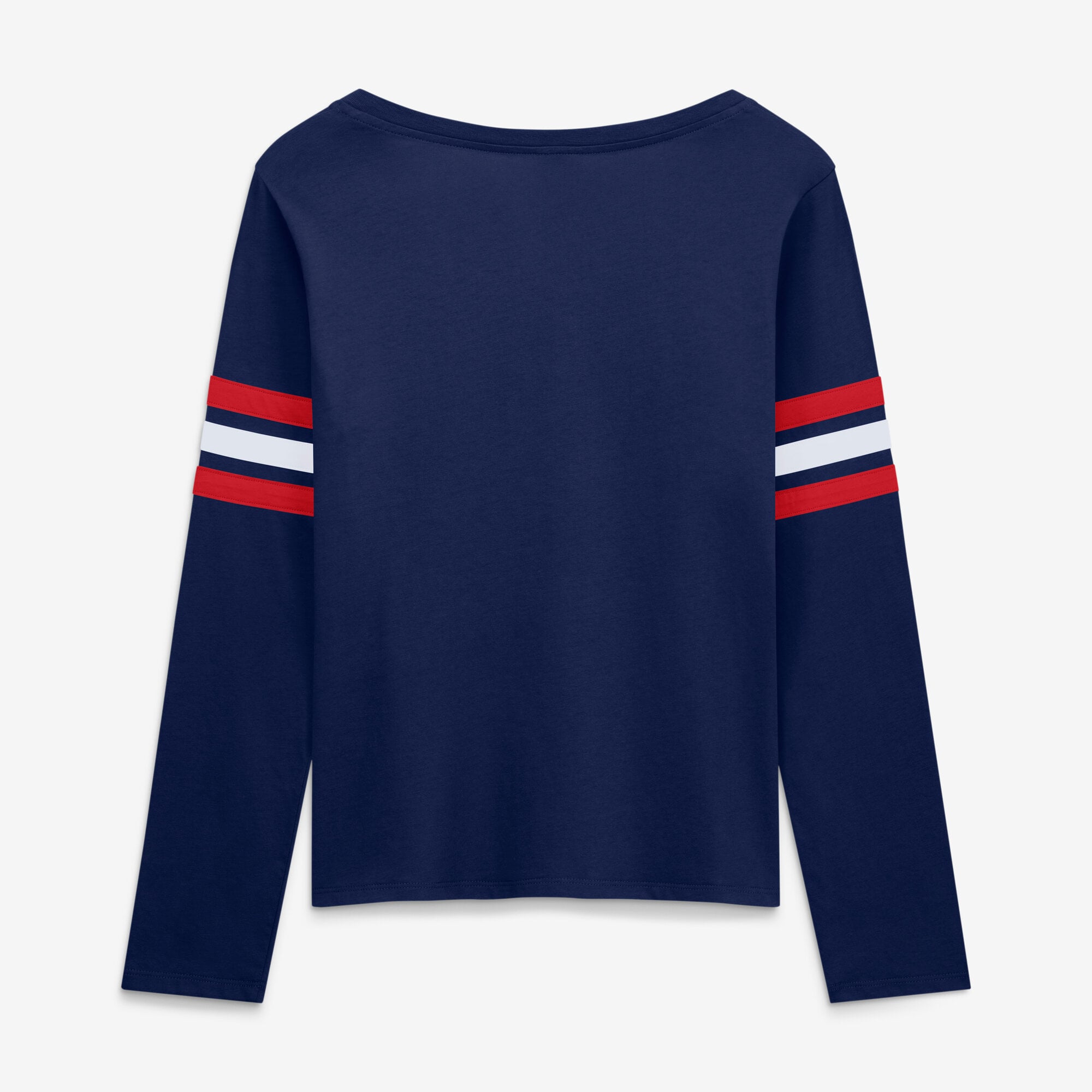T-shirt à manches longues lacets Fanatics Navy New England Patriots pour femmes