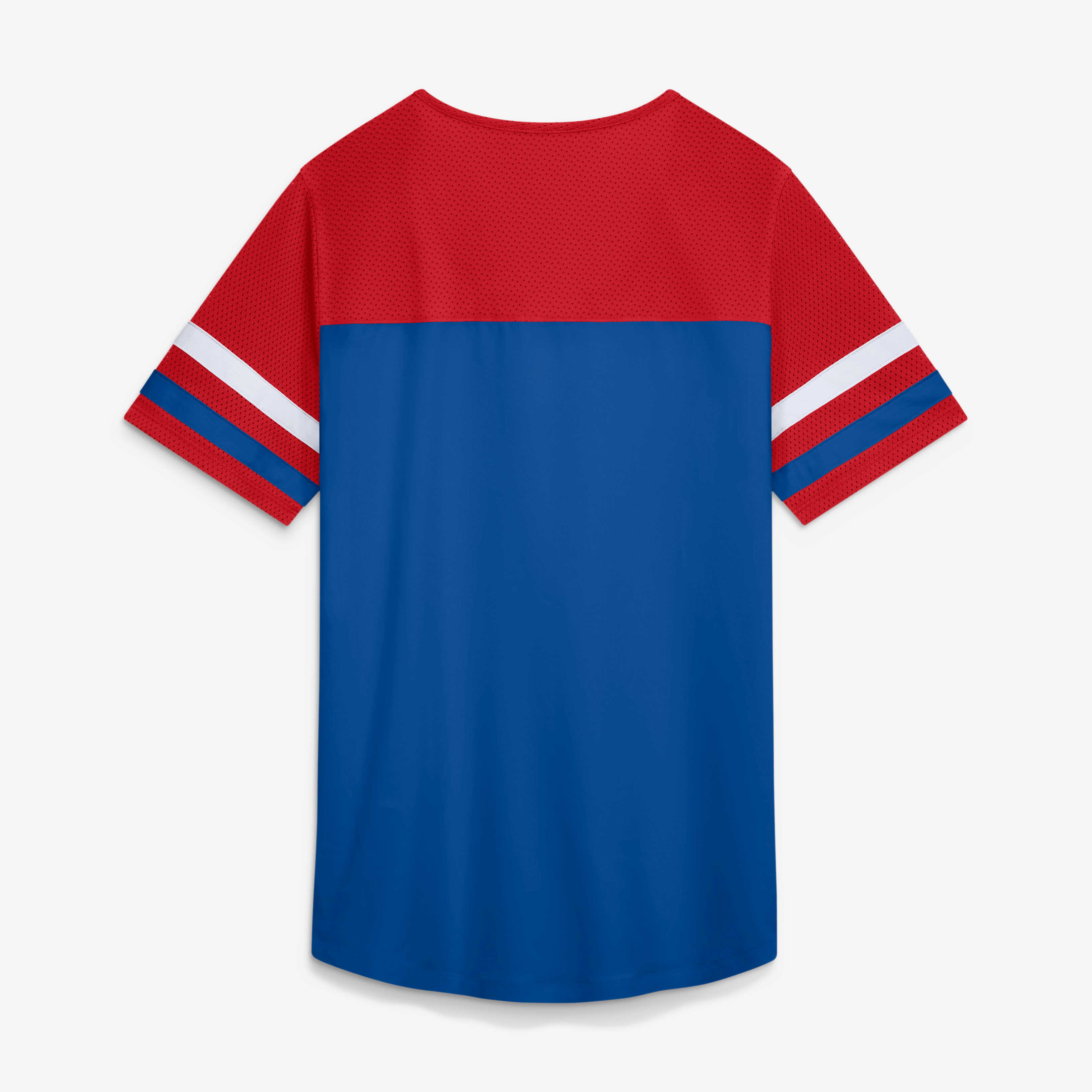 Women's Fanatics Royal New England Patriots Curl Route Athena Lace-Up T-Shirt
