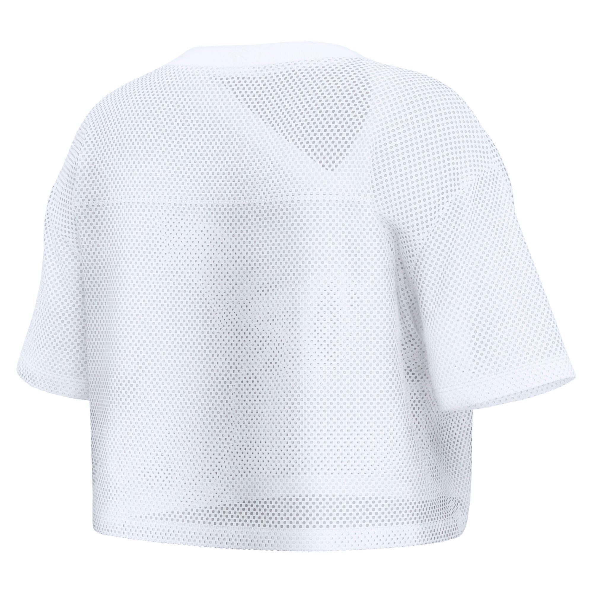 Maillot Fanatics blanc pour femme, New England Patriots, oversize, en maille, court