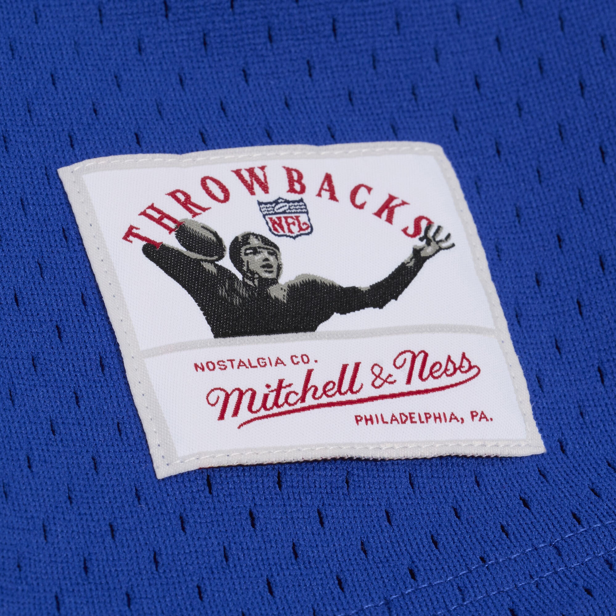 Maillot de baseball rétro Roots des New England Patriots, couleur royale, pour femmes, Mitchell & Ness.