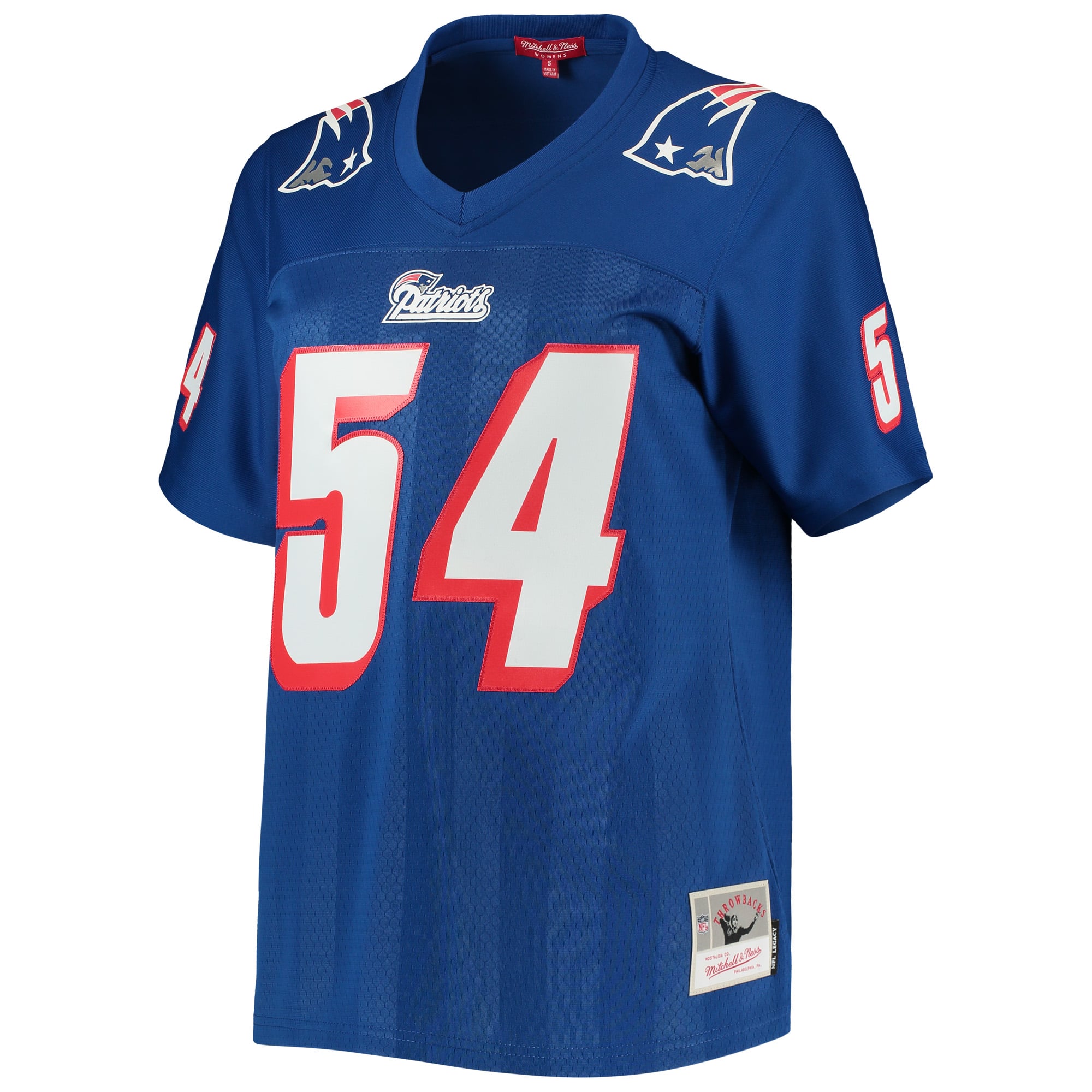 Maillot réplique Legacy Mitchell & Ness Tedy Bruschi Royal New England Patriots pour femme