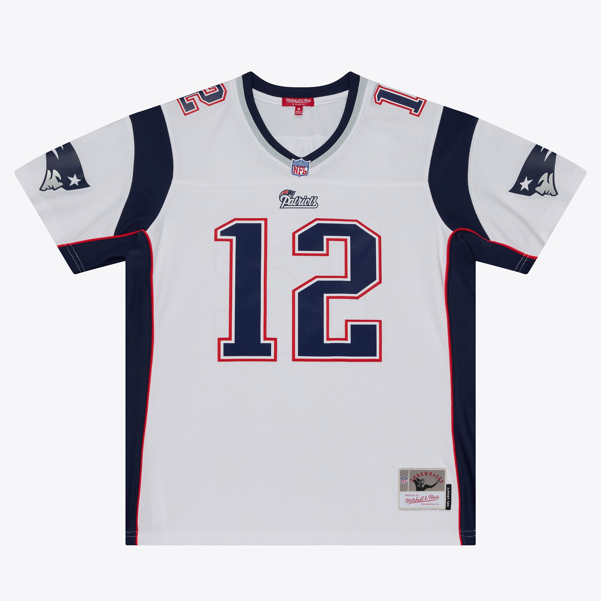 Women's Mitchell & Ness Tom Brady White New England Patriots 2000 Legacy Replica Jersey