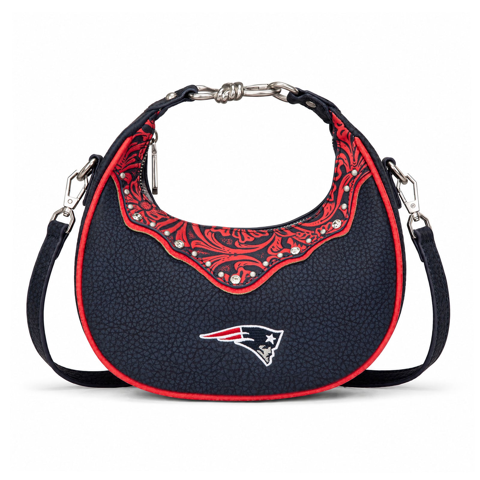 Sac à bandoulière croissant Montana West New England Patriots pour femmes